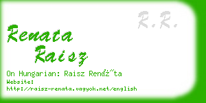 renata raisz business card